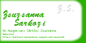 zsuzsanna sarkozi business card